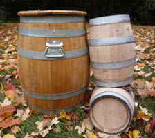 Canadian oak wine barrels rain barrels small barrels and kegs